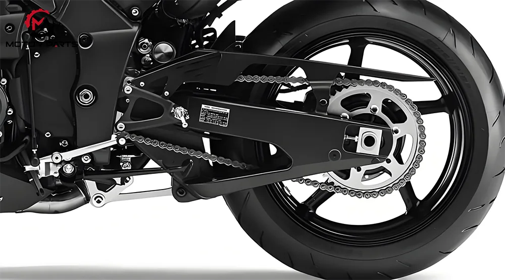 Motorcycle chains and sprockets set